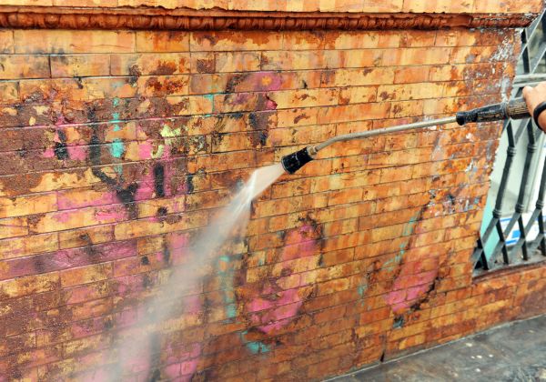 Brick Graffiti Cleaning in Pleasant Grove